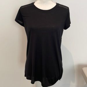 Fabletics workout top with tie side and mesh back